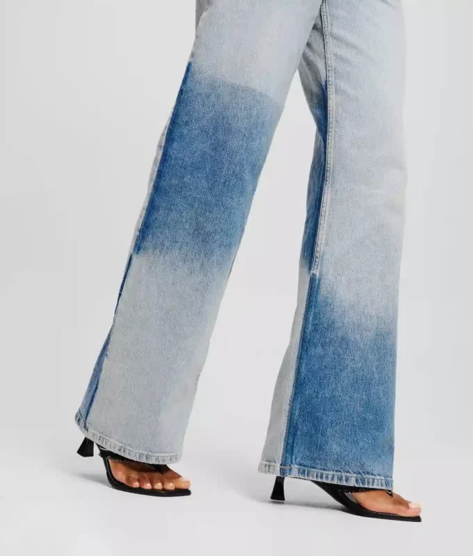 AVSLAPNADE JEANS MED FÄRGBLOCK AVSLAPNADE JEANS MED FÄRGBLOCK
