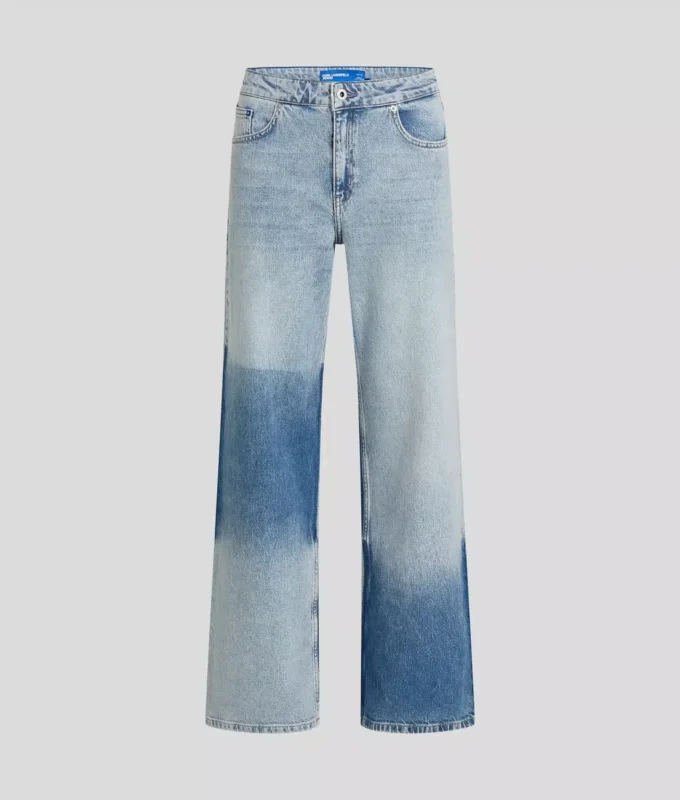 AVSLAPNADE JEANS MED FÄRGBLOCK AVSLAPNADE JEANS MED FÄRGBLOCK