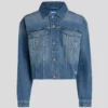 AVSLAPPNAD DENIMJACKA MED FRANSAR AVSLAPPNAD DENIMJACKA MED FRANSAR