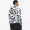 Avslappnad hoodie med monogram över hela plagget Avslappnad hoodie med monogram över hela plagget