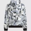 Avslappnad hoodie med monogram över hela plagget Avslappnad hoodie med monogram över hela plagget