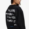 Avslappnad sweatshirt med Karl-citat Avslappnad sweatshirt med Karl-citat