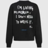 Avslappnad sweatshirt med Karl-citat Avslappnad sweatshirt med Karl-citat