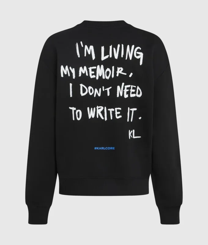 Avslappnad sweatshirt med Karl-citat Avslappnad sweatshirt med Karl-citat