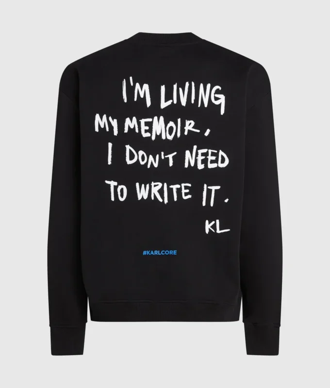Avslappnad sweatshirt med Karl-citat Avslappnad sweatshirt med Karl-citat