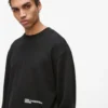 Avslappnad sweatshirt med Karl-tryck Avslappnad sweatshirt med Karl-tryck