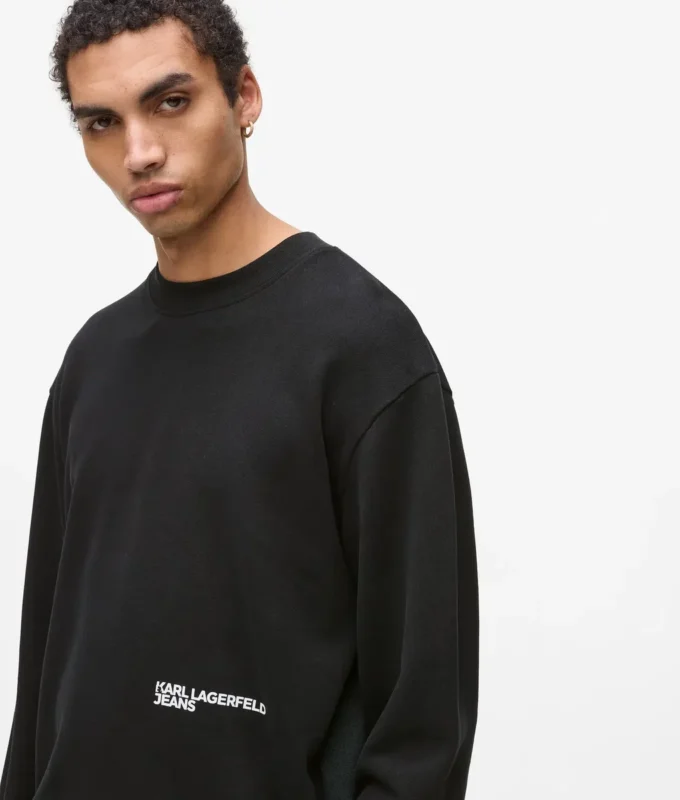 Avslappnad sweatshirt med Karl-tryck Avslappnad sweatshirt med Karl-tryck