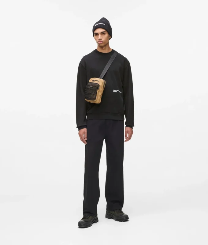Avslappnad sweatshirt med Karl-tryck Avslappnad sweatshirt med Karl-tryck