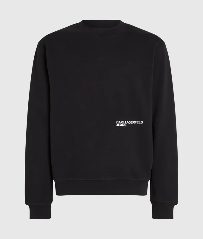 Avslappnad sweatshirt med Karl-tryck Avslappnad sweatshirt med Karl-tryck