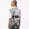 Avslappnad T-shirt med Karl-tryck Avslappnad T-shirt med Karl-tryck
