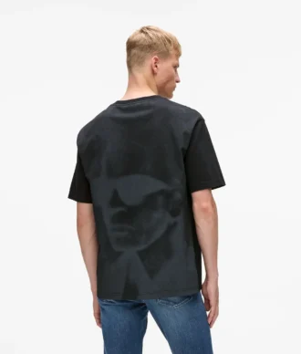 Avslappnad T-shirt med Karl-tryck