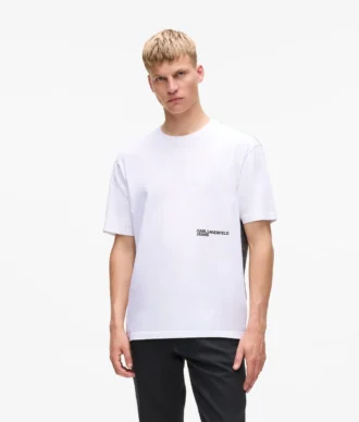Avslappnad T-shirt med Karl-tryck