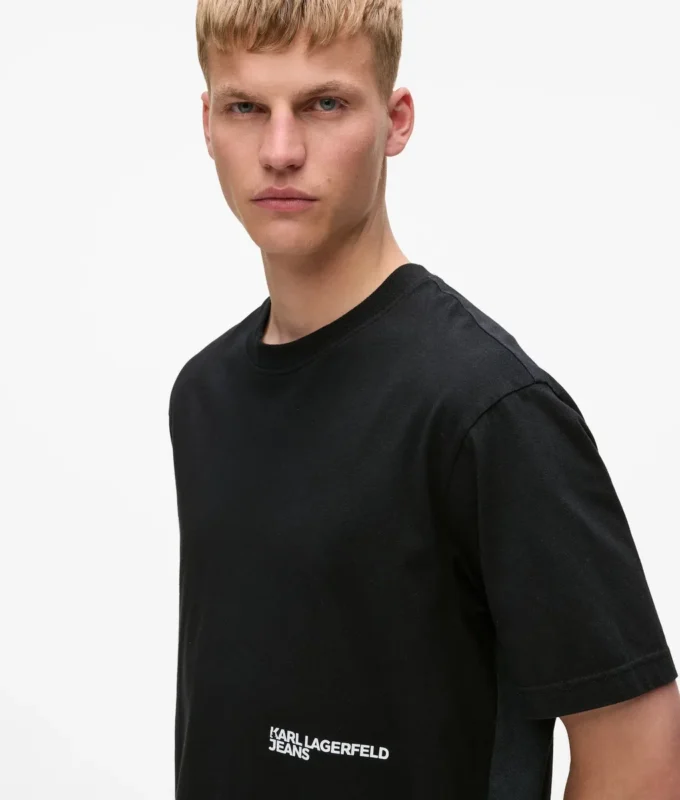 Avslappnad T-shirt med Karl-tryck Avslappnad T-shirt med Karl-tryck