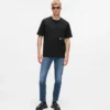 Avslappnad T-shirt med Karl-tryck Avslappnad T-shirt med Karl-tryck