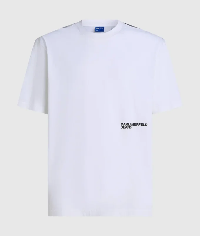 Avslappnad T-shirt med Karl-tryck Avslappnad T-shirt med Karl-tryck