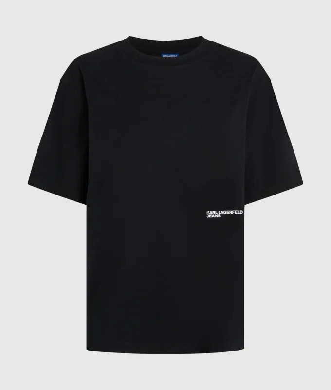 Avslappnad T-shirt med Karl-tryck Avslappnad T-shirt med Karl-tryck