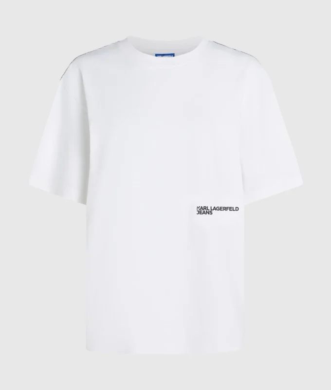 Avslappnad T-shirt med Karl-tryck Avslappnad T-shirt med Karl-tryck