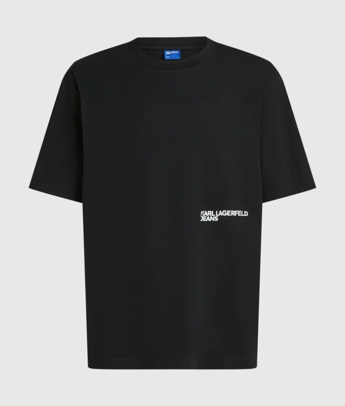 Avslappnad T-shirt med Karl-tryck Avslappnad T-shirt med Karl-tryck