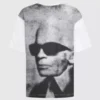 Avslappnad T-shirt med Karl-tryck Avslappnad T-shirt med Karl-tryck
