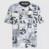 Avslappnad T-shirt med monogram över hela plagget Avslappnad T-shirt med monogram över hela plagget