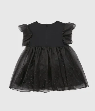 Babyklänning i mesh med strass