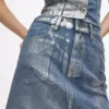 Belagd denimminikjol Belagd denimminikjol