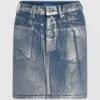 Belagd denimminikjol Belagd denimminikjol