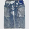 Belagd denimminikjol Belagd denimminikjol