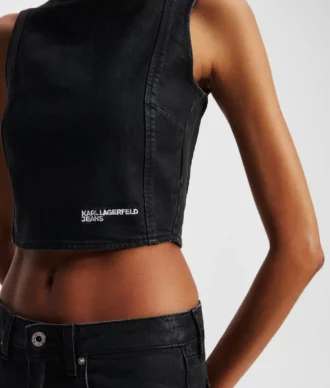 BELÄGGNAD DENIMTOPP