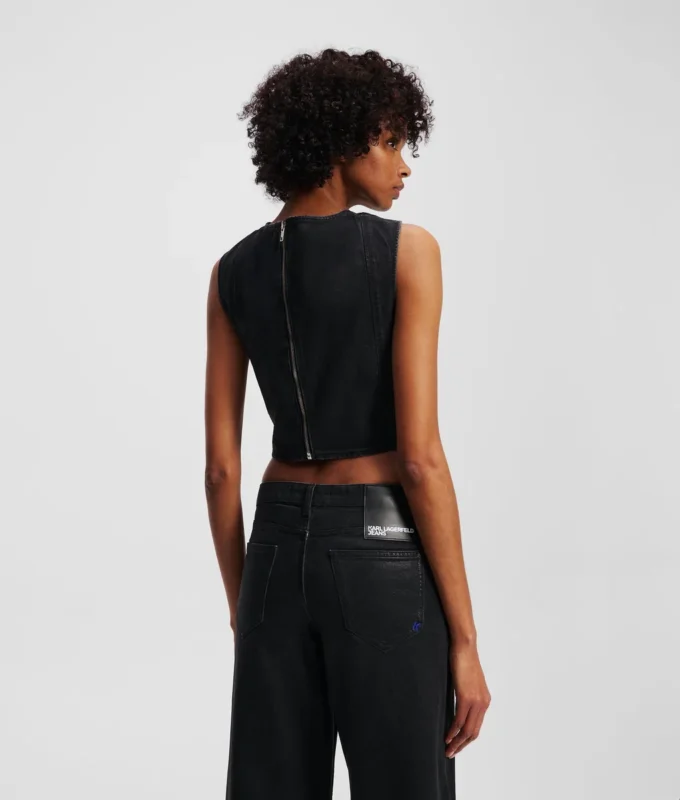 BELÄGGNAD DENIMTOPP BELÄGGNAD DENIMTOPP