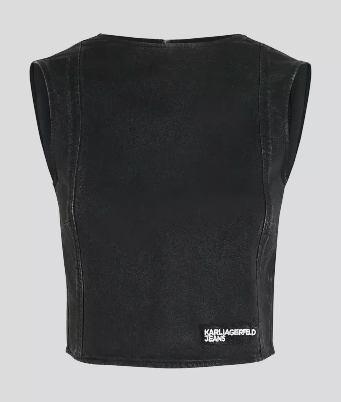 BELÄGGNAD DENIMTOPP BELÄGGNAD DENIMTOPP