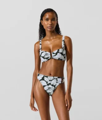 Bikinitopp med fläktmönster