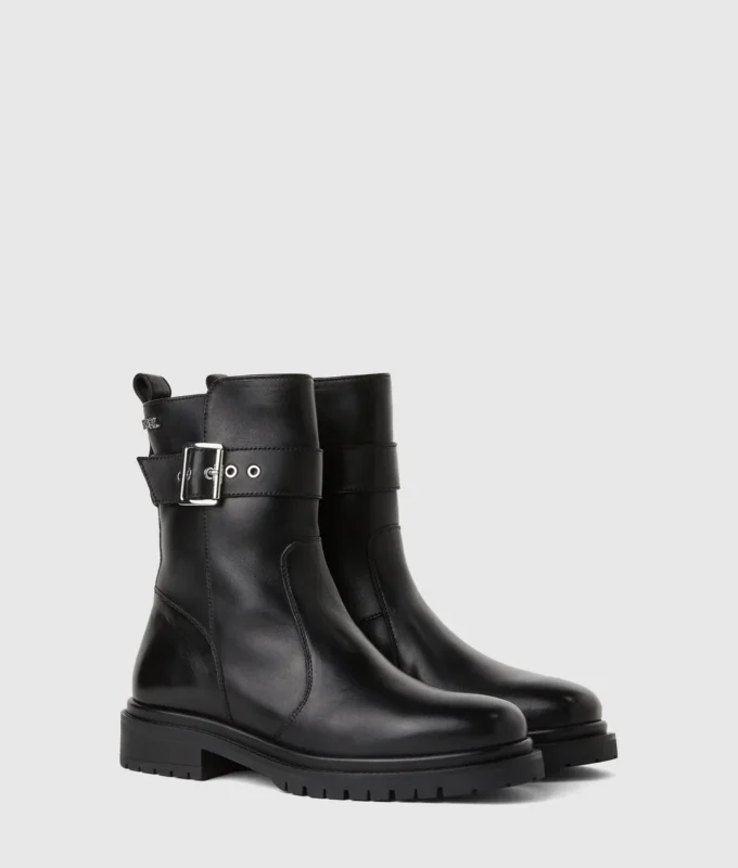 Binky mid-calf buckle boots Binky mid-calf buckle boots