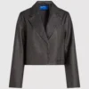 Blazer i slitet konstläder Blazer i slitet konstläder