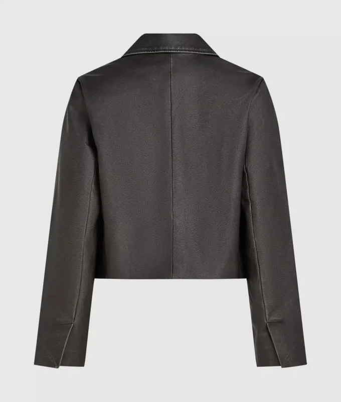 Blazer i slitet konstläder Blazer i slitet konstläder