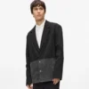 Blazer med denimpanel Blazer med denimpanel