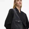 Blazer med denimpanel Blazer med denimpanel