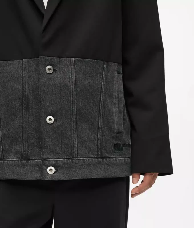 Blazer med denimpanel Blazer med denimpanel