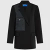 Blazer med denimpanel Blazer med denimpanel