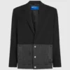 Blazer med denimpanel Blazer med denimpanel