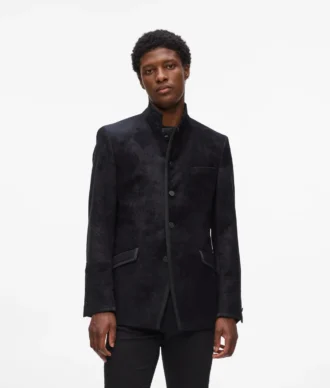 Blazer med hög krage