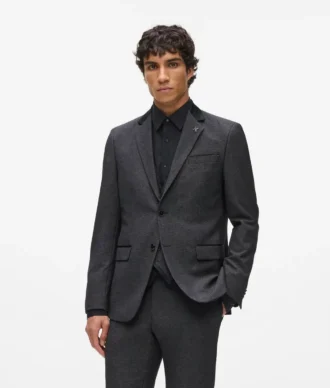 Blazer med satinkrage