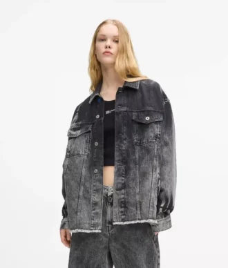 Blekt denimjacka