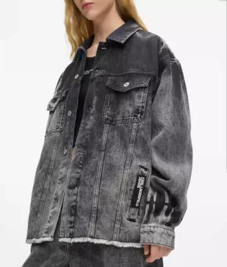 Blekt denimjacka