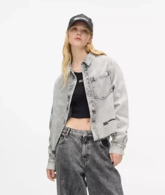 Blekt denimskjorta