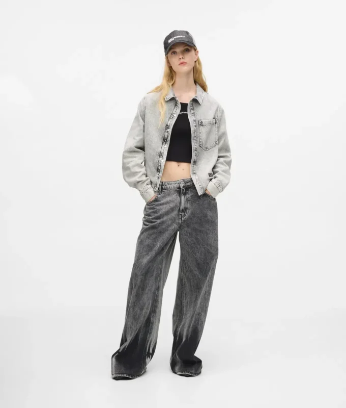 Blekt denimskjorta Blekt denimskjorta