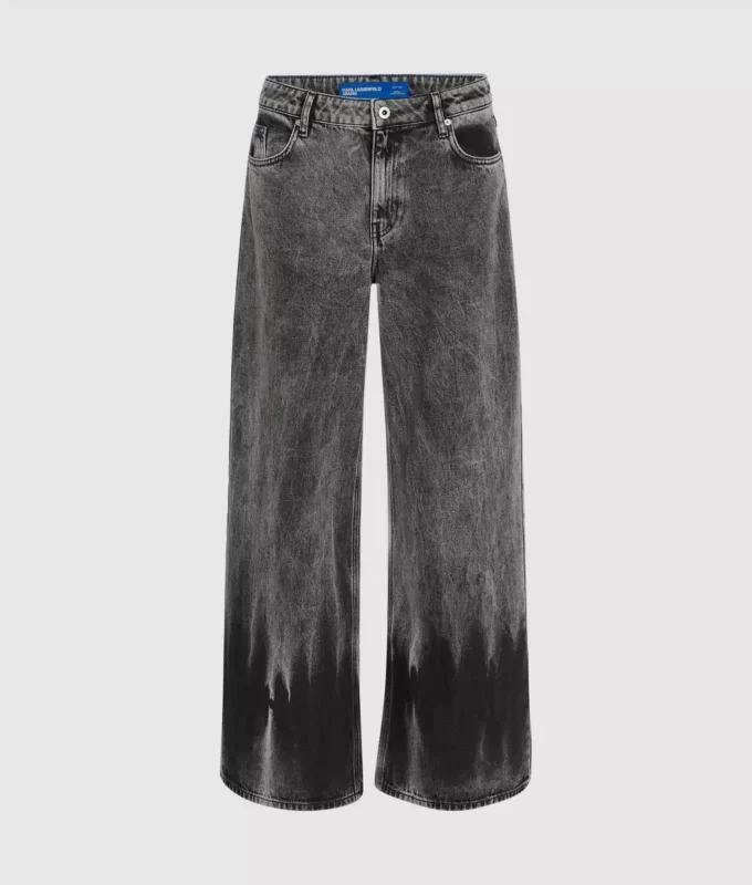 Blekt lågmidjade jeans med vida ben Blekt lågmidjade jeans med vida ben