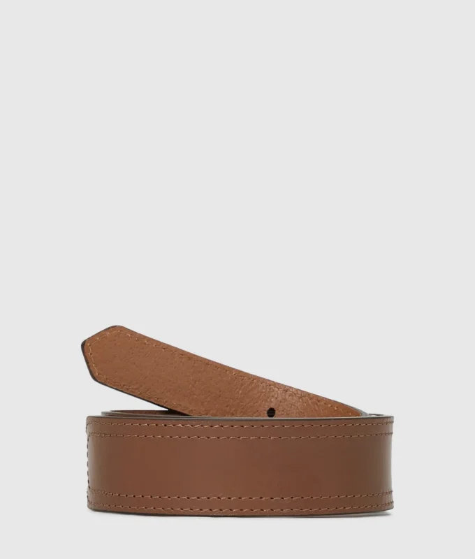 Bälte med rund spänne i westernstil