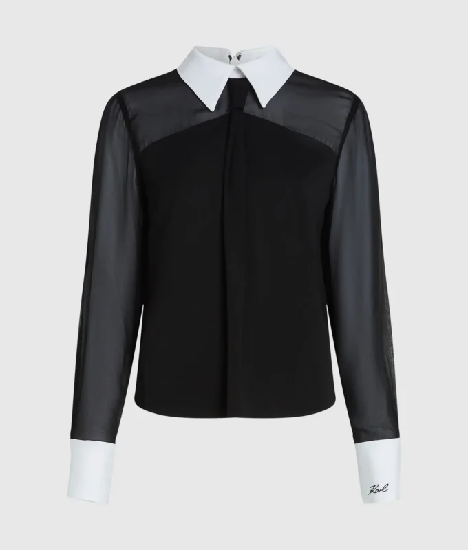 Blus med knytdetalj Blus med knytdetalj