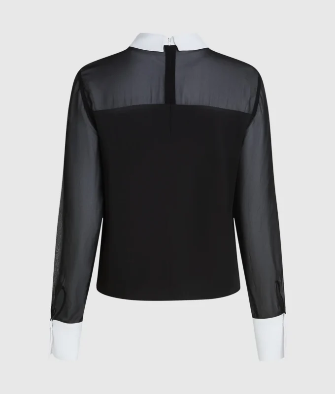 Blus med knytdetalj Blus med knytdetalj